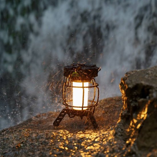 Wild Land Thunder Lantern - Outdoor LED Lantaarn - Dimbaar Warm Licht - Krachtige 5200mAh Batterij - Spatwaterbestendig IPX4