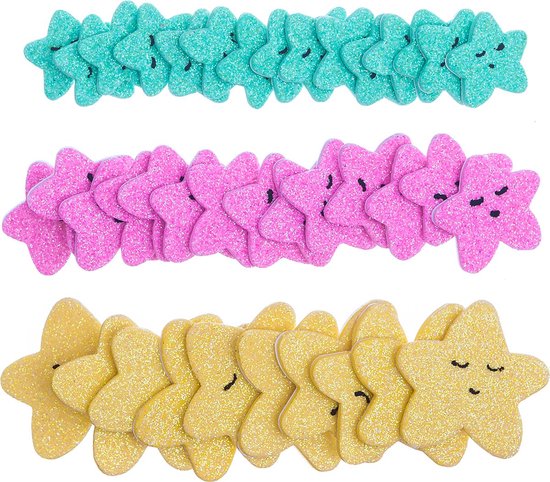 45 Foam Stickers Sterren met Glitters - Knutselstickers Sterren - Knutselen Meisjes - Knutselen Kinderen - Foam Stickers Sterren met Glitters - Knutselen voor Kinderen - Stickers voor Kinderen - Hobbystickers - Kaarten Maken - Glittersterren