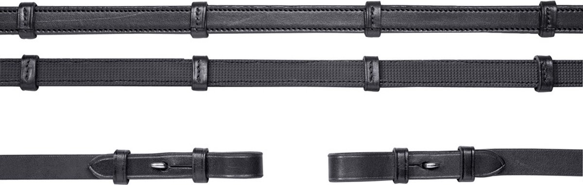 Schockemöhle Hoofdstel Teugels Rubberised Full Zwart