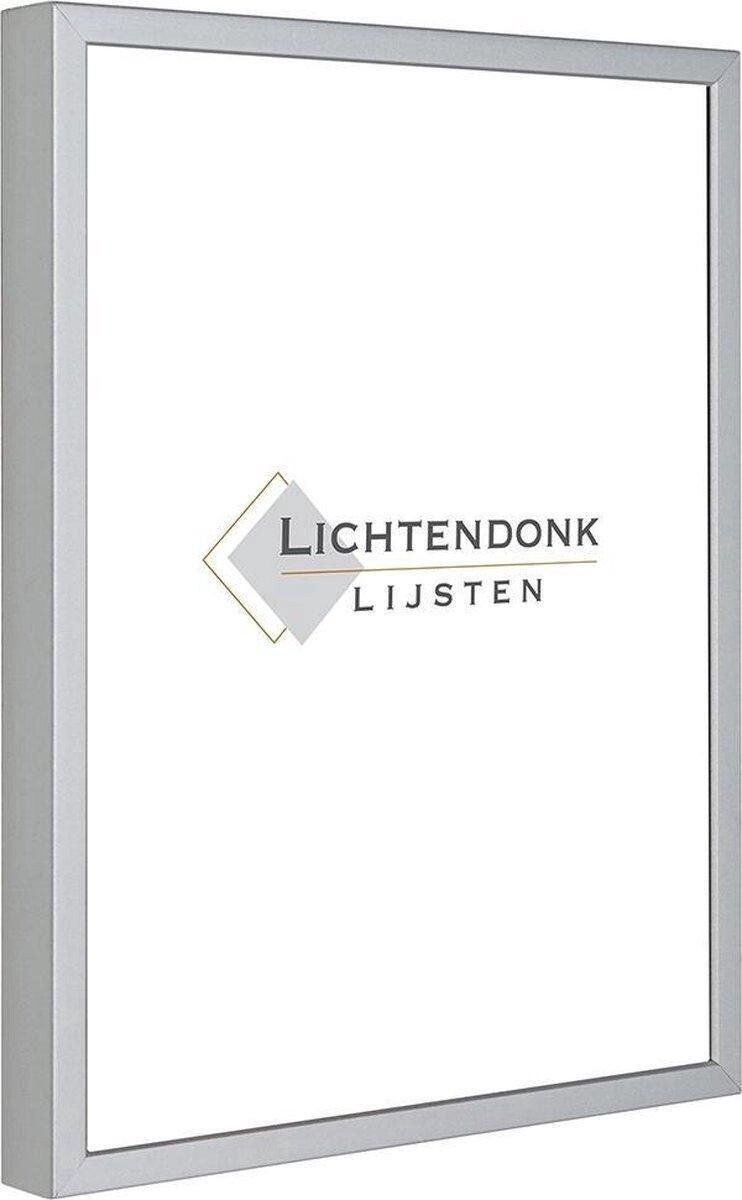 Lichtendonk Aluminium Wissellijst 70 x 90 Mat Zilver - UV Werend Ontspiegeld Acrylite - Museum kwaliteit