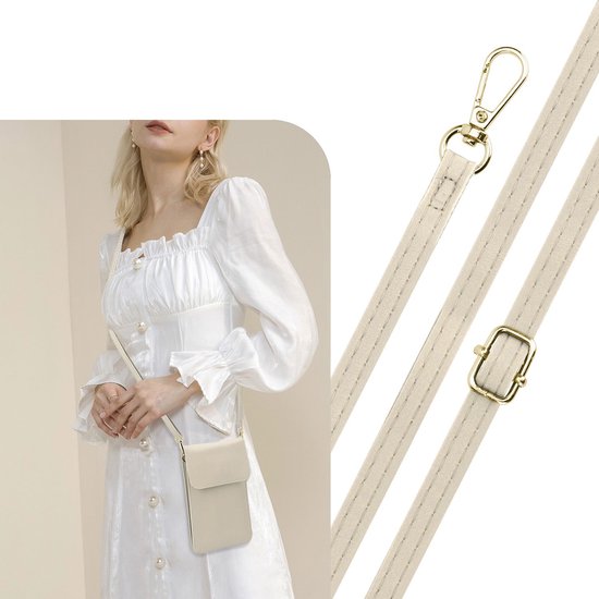 Étui pour téléphone portable compatible avec Apple iPhone 12 en BLANC. Étui Housse Sac à main pour femme.