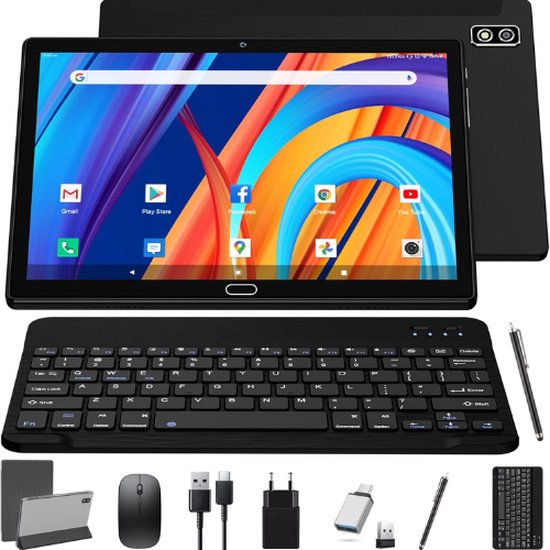TABWEE T60 PRO Android 15-tablet met toetsenbord - 13,4 inch, 24 GB 256 GB (2 TB TF), Unisoc T7280, 10000 mAh, 16 MP 8 MP, Gemini AI, Widevine L1, 5G wifi, toetsenborden, muis, stylus en touchpad