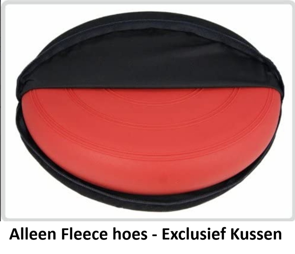 Fleece Hoes Zwart voor Balanskussen / wiebelkussen - 36cm