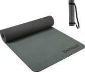 Bol.com Behave Yoga Mat - Yogamat - Fitnessmat - Fitness Mat - Sportmat - Extra Dik - Antislip - TPE - Incl. Draagriem - 181 x 6... aanbieding