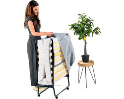 Troonz® Vouwbed Deluxe 90x200 cm – Opklapbed - Logeerbed – inclusief Koudschuimmatras - Inklapbaar Logeermatras - Eenpersoonsbed