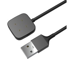 Compatibel met Fitbit Versa 3 / Versa 4 / Sense / Sense 2 connected horloge. 1 kabellengte Zwart lengte 1 m