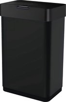 Bol.com Five Stars® Prullenbak met Sensor - 60 Liter / 2x 30 Liter - Afvalscheiding - Afvalbak RVS - Prullenbak 2 vakken - Vuiln... aanbieding