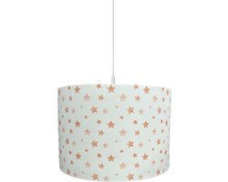 BINK Bedding Hanglamp/Lampenkap Sterre 30cm inclusief pendel - sterren - aquarel - terra - roestbruin - oranje - ecru - kinderkamer - verlichting - babykamer - decoratie