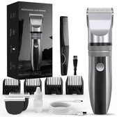 Bol.com J&R Tondeuse - Draadloze tondeuse - Elektrische tondeuse - Haar trimmer - 5 standen -Zwart/Zilver aanbieding