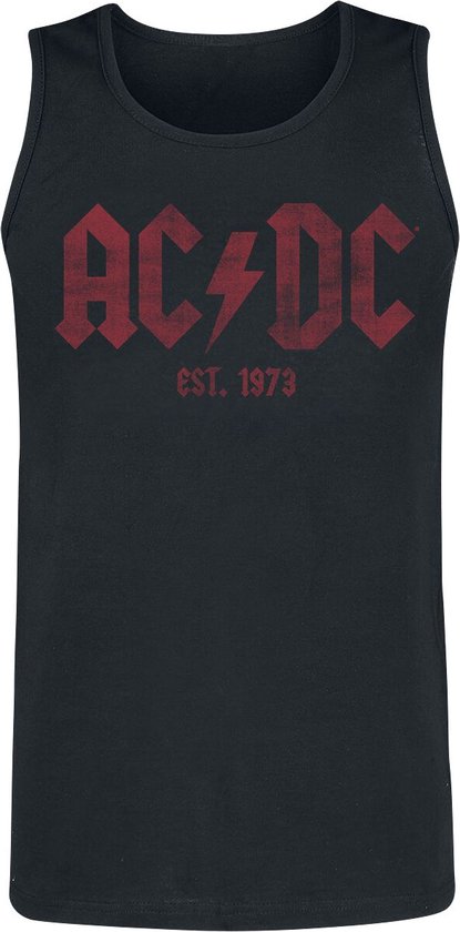 AC/ DC Est. Débardeur noir 1973 en Katoen pour homme, taille 4XL - Produits dérivés de groupes, Groupes, Durabilité