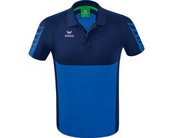 Erima Six Wings Polo Heren - New Royal / New Navy | Maat: S