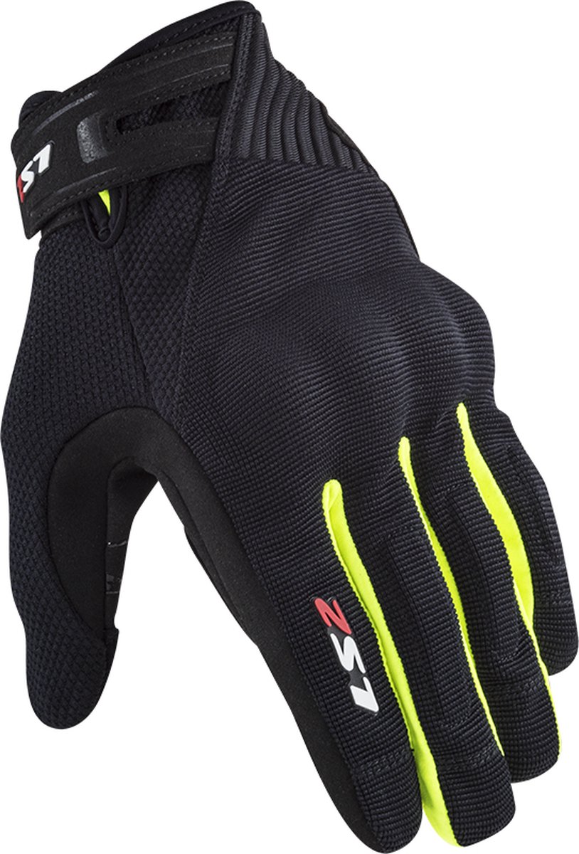 LS2 Handschoenen LS2 Dart II zwart / fluor geel maat M - motor handschoenen - scooter handschoenen