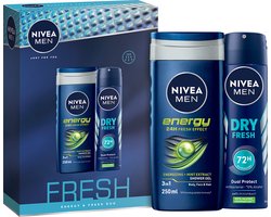 NIVEA MEN Fresh Geschenkset Mannen - Vaderdag Cadeau Pakket - Giftset met Douchegel en Deodorant - Cadeauset Verjaardag NIVEA MEN Fresh Geschenkset Mannen - Vaderdag Cadeau Pakket - Giftset met Douchegel en Deodorant - Cadeauset Verjaardag