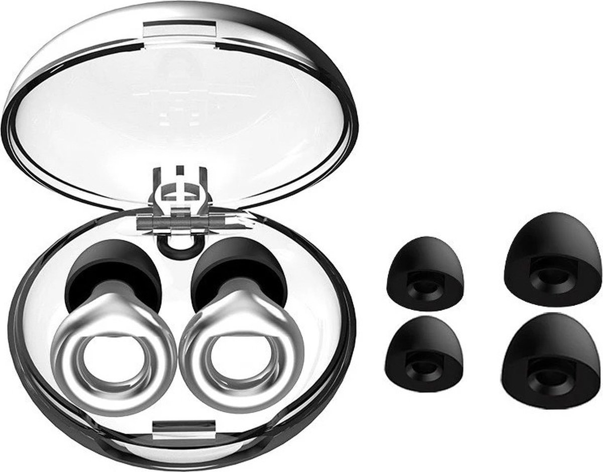 Goedkoopste WiseGoods Premium Festival Oordopjes - Partyplug - Siliconen Oordoppen - Oordop Silicone - Feest - Oorbescherming - Oortjes Zwart