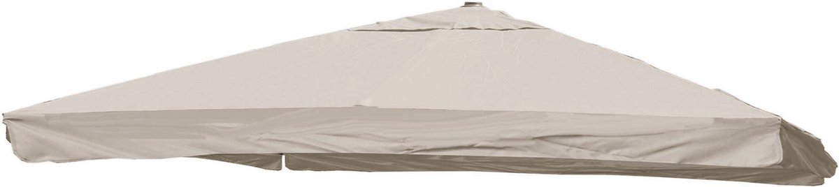 Vervangende hoes voor zweefparasol MCW-A96 met klep, parasolhoes, 3x3m (Ø4,24m) polyester 3kg ~ creme-grijs