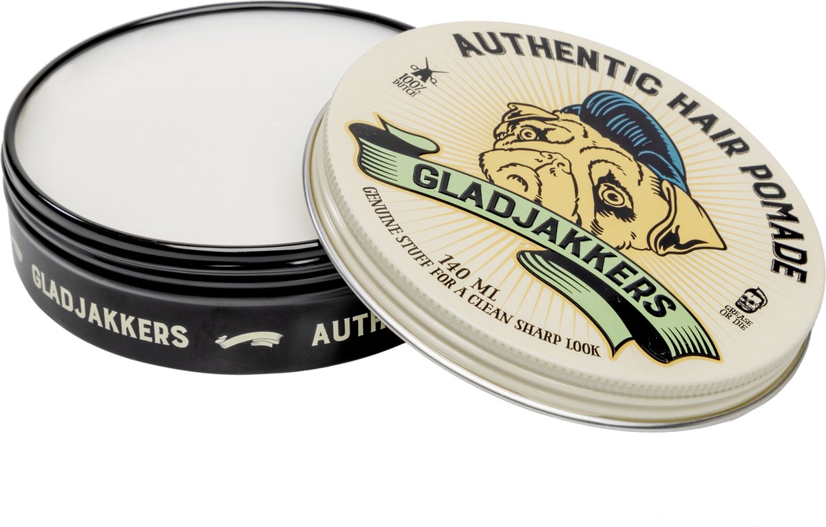 Bol.com Gladjakkers Authentic Hair Pomade - 140ML - Waterbasis - Kuivenbouwer aanbieding