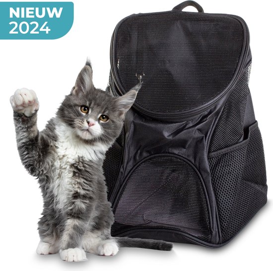 YE Hondenrugzak - Hondentas - Draagzak Hond - Honden Draagtas - Katten Rugzak - Reistas Kat - Zwart