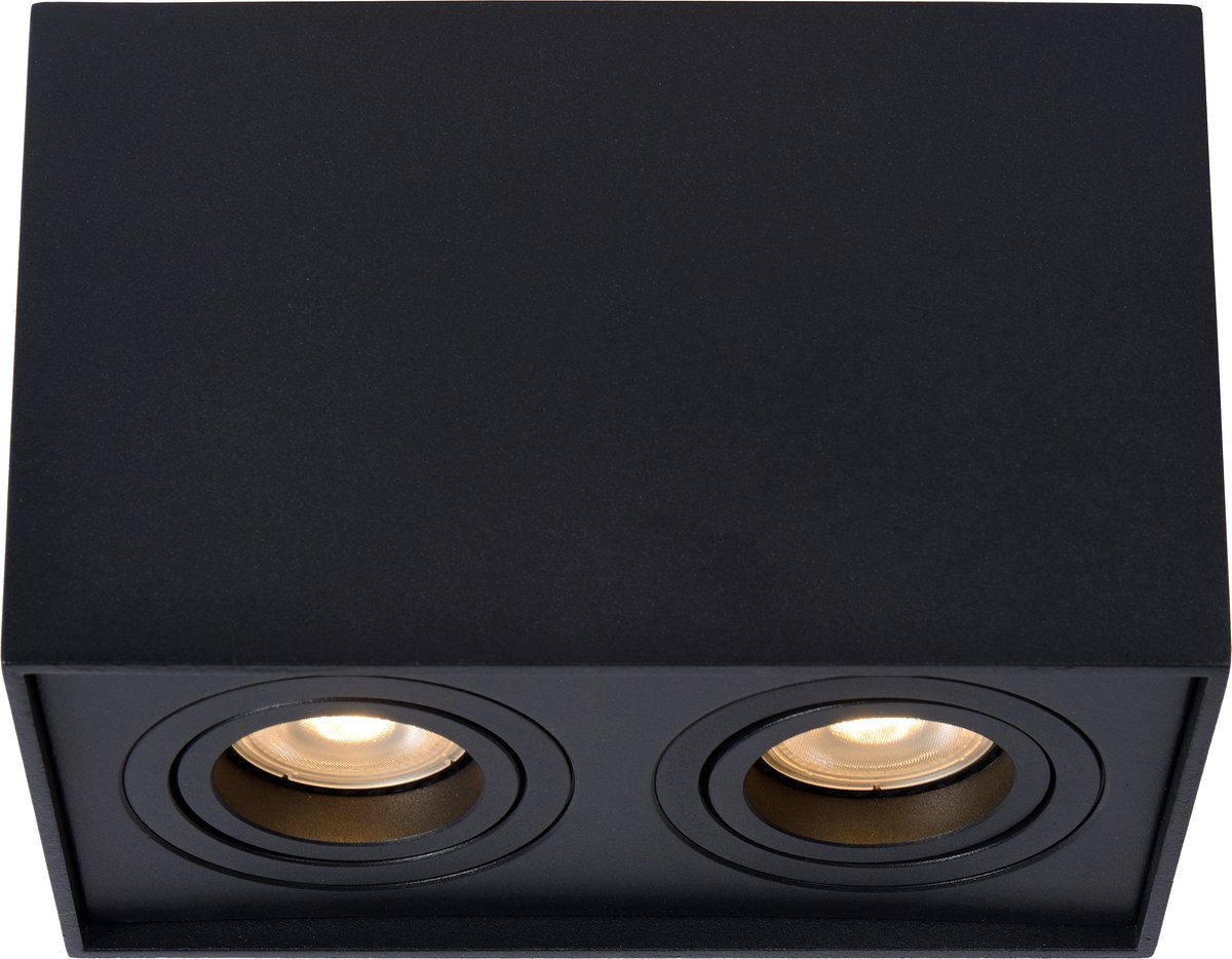 Lucide plafondspot Tube zwart 2xGU10