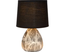 Lucide MARMO - Tafellamp - Ø 16 cm - 1xE14 - Zwart - Japandi