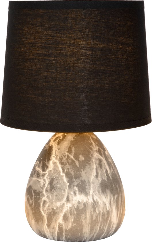 Lucide MARMO - Tafellamp - Ø 16 cm - 1xE14 - Zwart