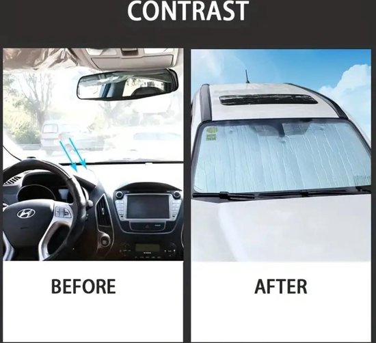 Nivard Freeze Couverture Voiture - Couverture Anti-Givre Voiture - Couverture de Glace - Couvre pare-brise Brise Antigel - Couverture de Pare-Brise-Couverture Anti-Glace - Couverture de Neige - Protection solaire - Pare-Soleil - 140 par 70