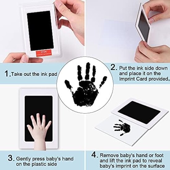 Baby Hand- en Voetafdrukset, 3 Stuks Fotolijst Klei Kit voor pasgeborenen Jongens en Meisjes van Keawe — afbeelding 3