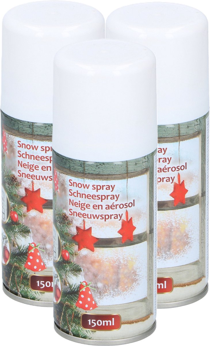 Christmas Gifts Sneeuwspray - 3x - bus - 150 ml - wit - spuitsneeuw - kunstsneeuw - sneeuwdecoratie