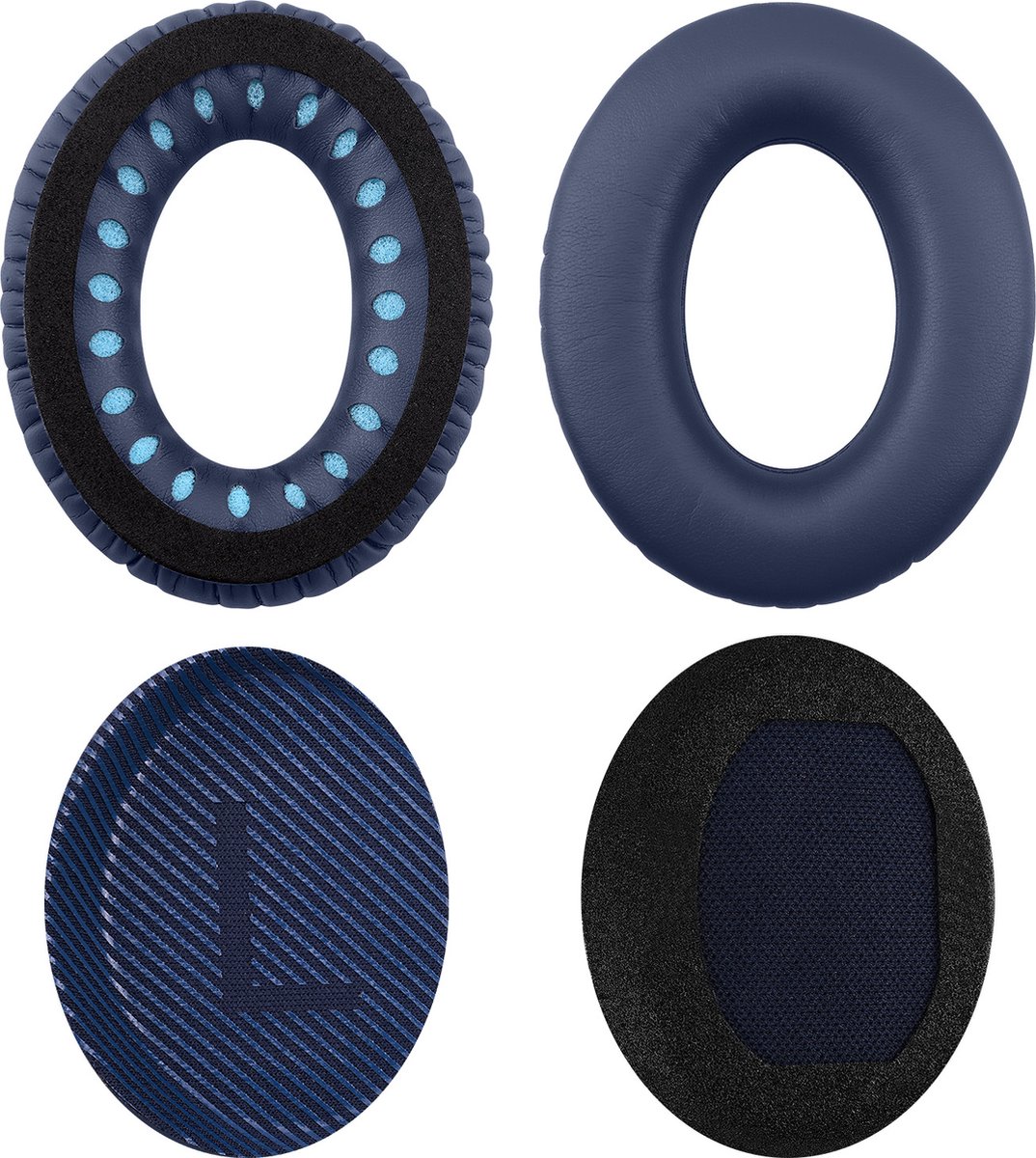 Vervangende Oorkussens voor Bose QuietComfort 35 (QC35) Bose Quiet Comfort 35 II (QC35 II) Over-ear Hoofdtelefoon van MMOBIEL - Protein PU Koptelefoon Oorkussens - Hoofdtelefoon Earpads – Blauw thumbnail 2