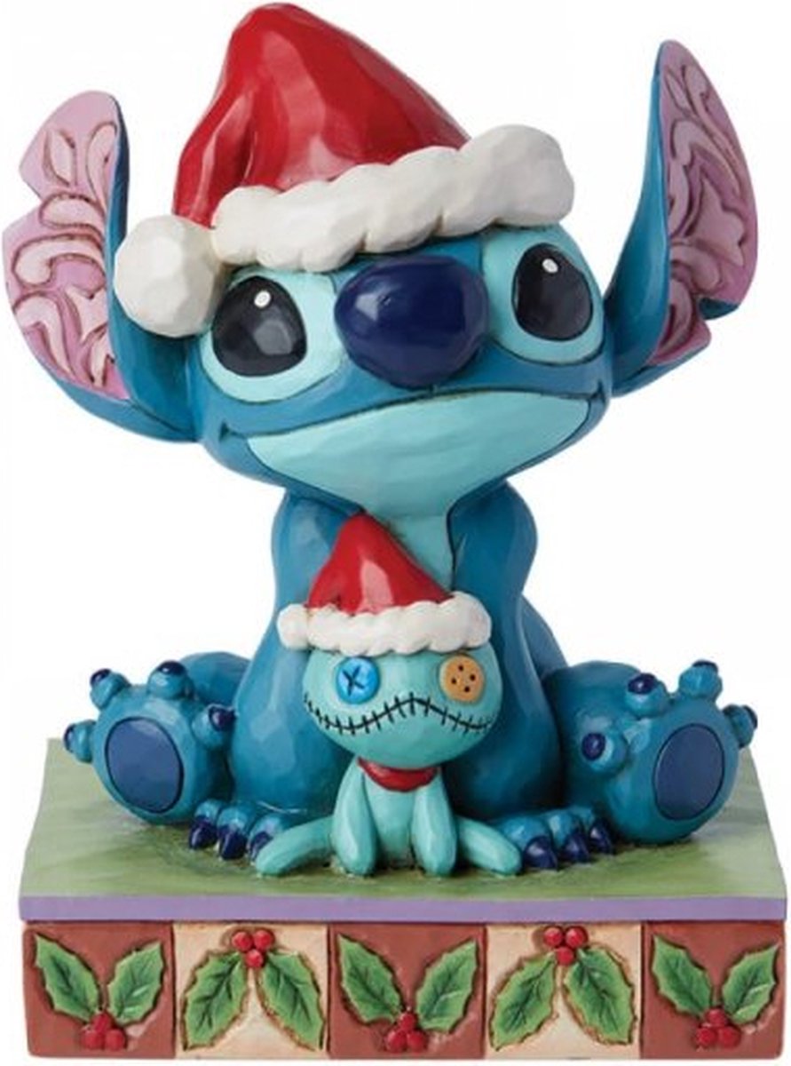 Kerstman Stitch met Scrump 14 cm