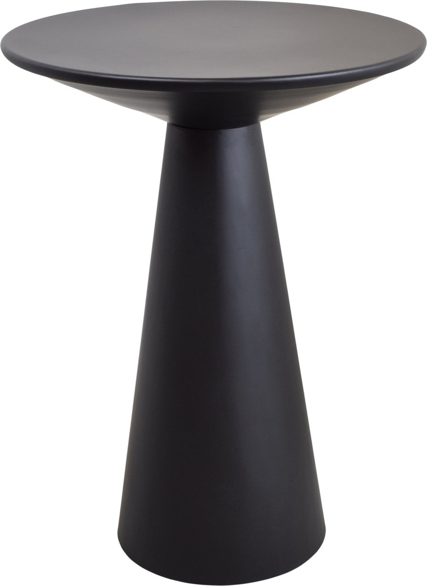 LOFT42 Bijzettafel Ferry trompetvoet - Metaal - Zwart - 60x44
