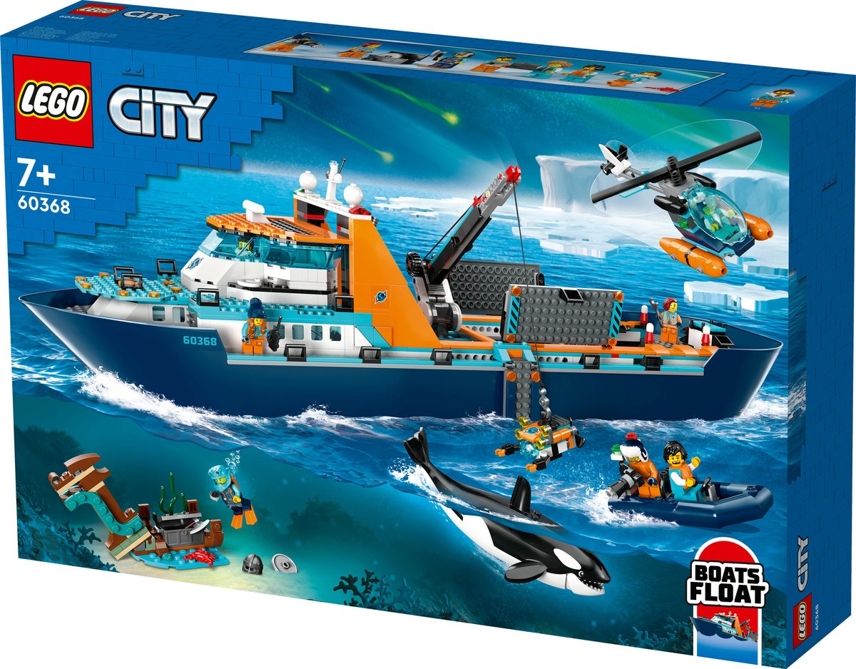 LEGO City Poolonderzoeksschip Groot Drijvend Boot Speelgoed Set voor Kinderen 7+ - 60368 — afbeelding 25