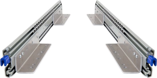 Set guides de tiroir 250 kg + supports de tiroir 1600 mm 64 pouces avec serrure et extension complète guide de tiroir long et lourd verrouillage entrée/sortie supports de montage internes à angle droit 160 cm 64"