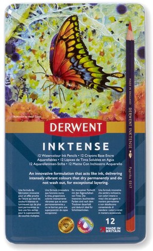 Derwent - aquarelpotloden - Inktense - 12 stuks
