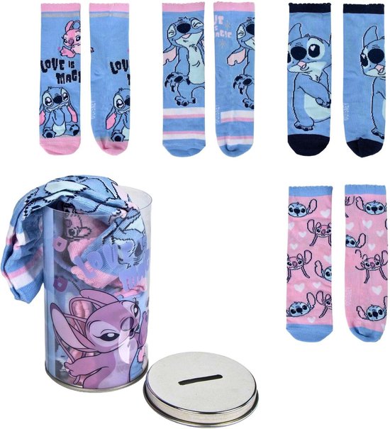 Chaussettes Stitch et Angel dans Tirelire Filles