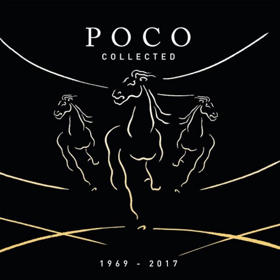 Zwarte hoes van Poco Collected met drie gouden paarden en 'POCO COLLECTED 1969 - 2017'.