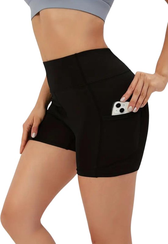 Korte zwarte legging dames hotsell