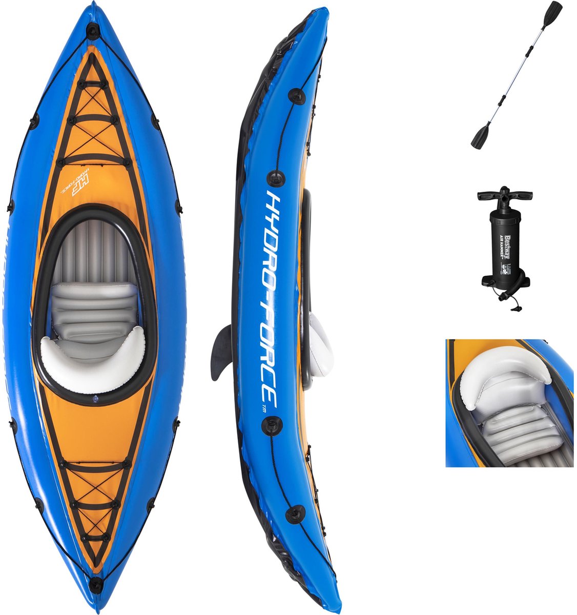 Hydro Force Cove Champion Kajak Opblaasbaar - 1 Persoons