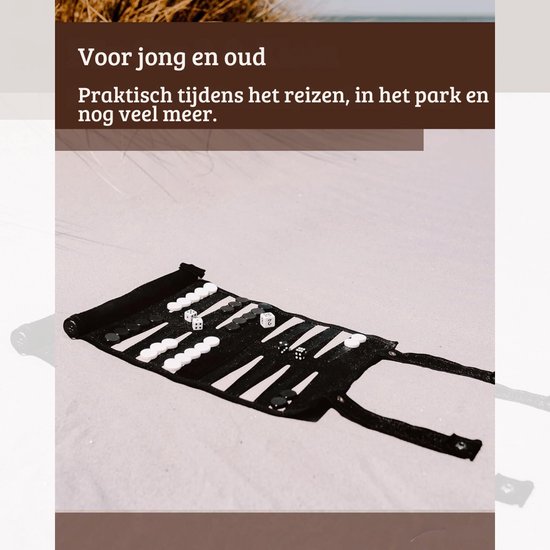 Reis Backgammon Set - Houten Bordspel - Voor 2 Spelers - Philos