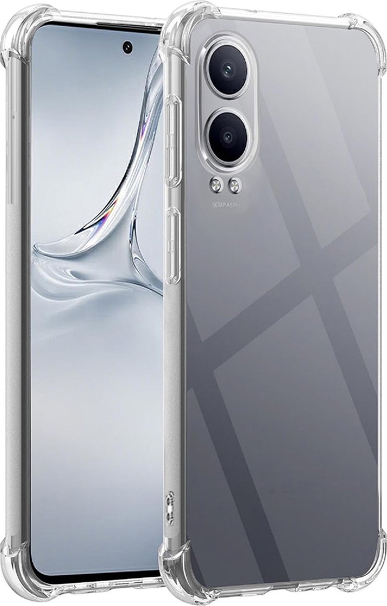 Techsuit Shockproof Silicone Back Cover hoesje voor OnePlus Nord CE 4 Lite - Transparant