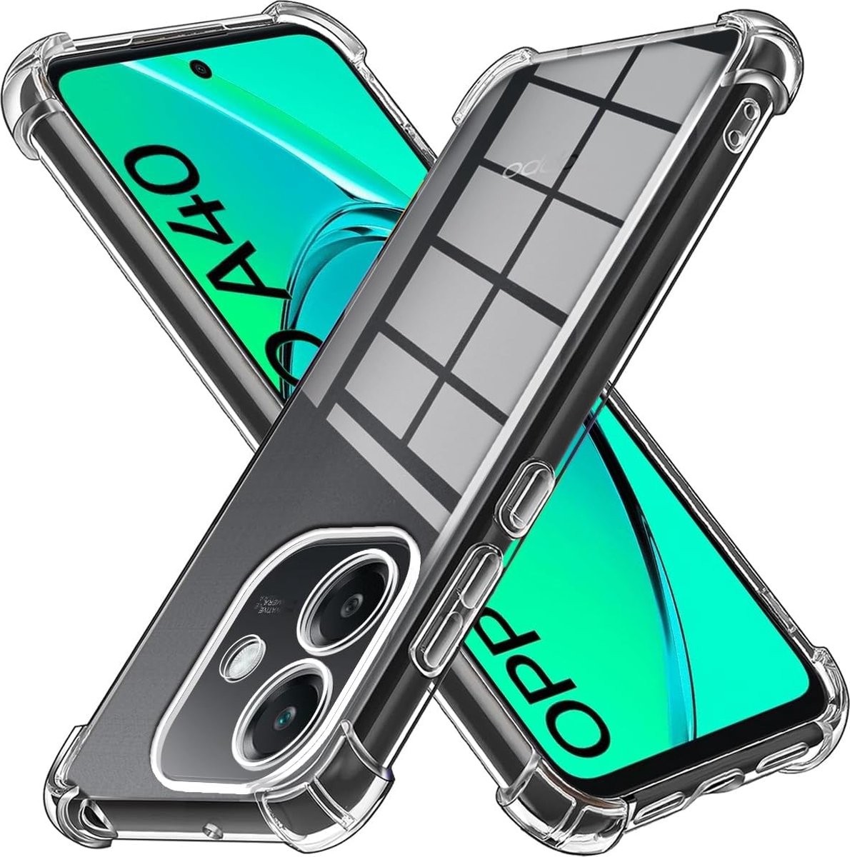 MOBYDEFEND TPU Gripcase Geschikt Voor Oppo Reno14 F & Oppo Reno14 FS Telefoonhoesje Blauw 164036178