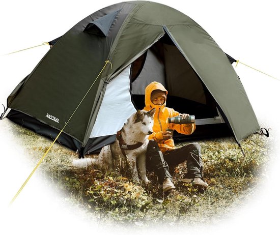 Nils Campingtent voor 2 personen, waterdicht en winddicht, koepeltent (blauw
