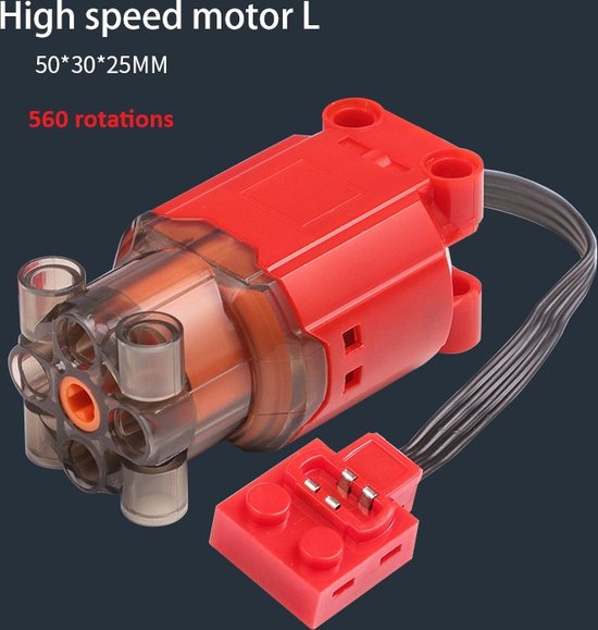 Mould King- Cada - Power Function L Motor Highspeed 520 rotations is compatibel met het bekende merk.