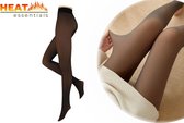 Heat Essentials - Fleece Panty - Bruin Nude - Maat S/M - Thermo Panty Huidskleur - Dikke Kwaliteit - Anti ladder - Fleece Legging Dames