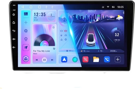 Dubbel-din autoradio | 32GB | Android 13 | 10 INCH