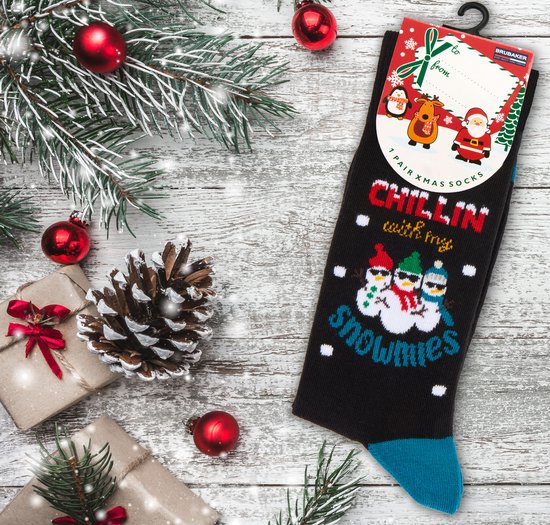 BRUBAKER paires de Chaussettes de Noël pour hommes et femmes