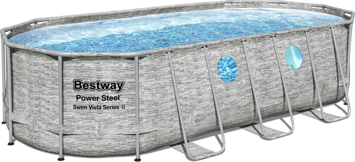 Bestway Oval Pool Zwembad 549 x 274 x 122m - incl filterpomp Rattan