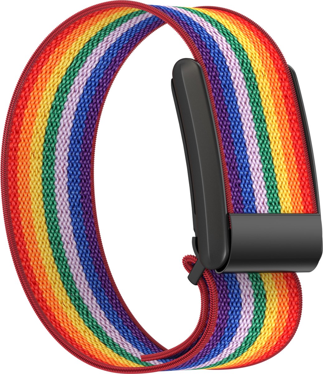 EP Goods - Bandje geschikt voor WHOOP 3.0 & WHOOP 4.0 - Nylon - Armband - Verstelbaar Polsbandje - Regenboog