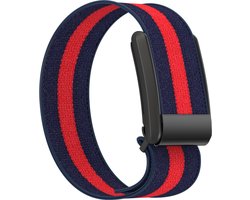 EP Goods - Bandje geschikt voor WHOOP 3.0 & WHOOP 4.0 - Nylon - Armband - Verstelbaar Polsbandje - Rood/Blauw