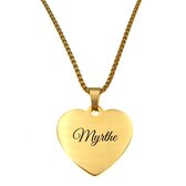 Ketting - Hart - Met Naam - Myrthe - Goud