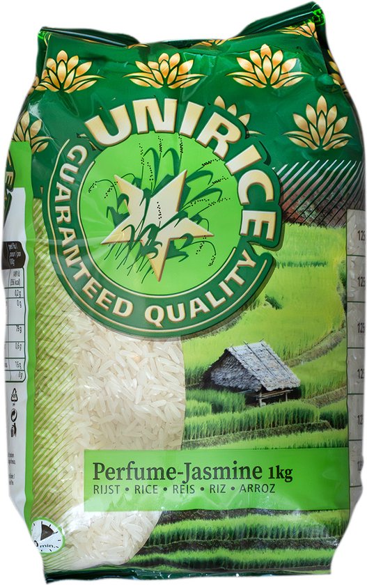 Unirice | 6 x 1 kg Jasmijn rijst | Perfume-Jasmine rice | multipack